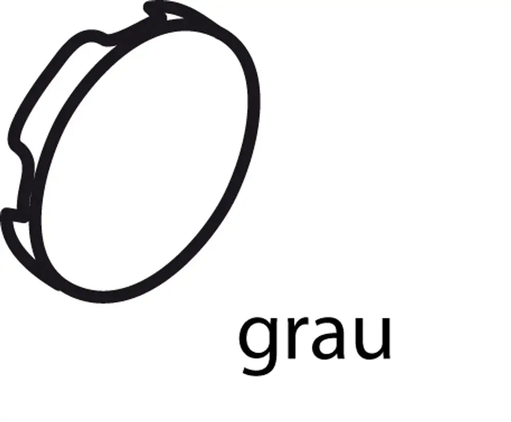 Abdeckkappe in Grau, geeignet für verschiedene Anwendungen, präsentiert von Ideal Standard. Die Kappe hat eine runde Form mit einem einteiligen Design.